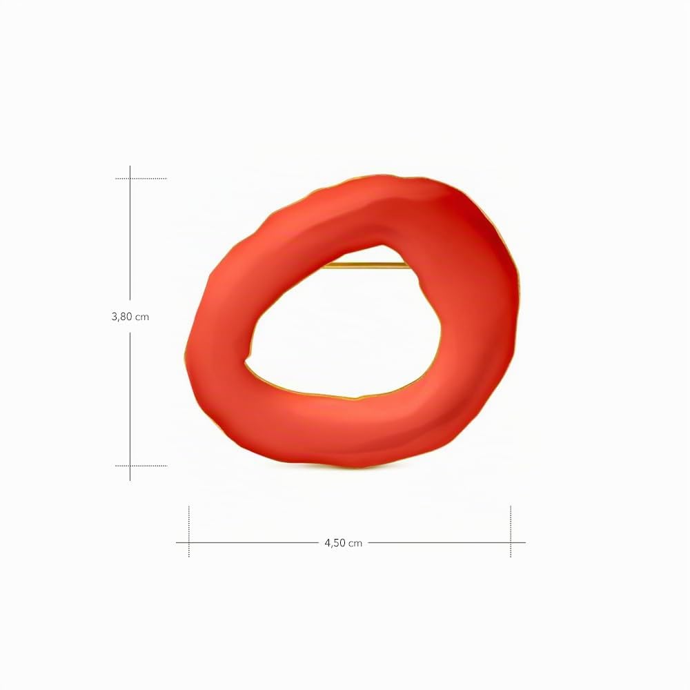 SPILLA IN ORO MIRÓ JEWELRY | Progettato da Joidart | Collezione Mirò | Metallo placcato oro 24K con smalto a freddo