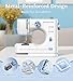 SEDNEE Sewing Machine for Beginners, 16 Built-In Stitches, Small Sewing Machine with Accessory Kit, 2-Speed, Foot Pedal, Storage Drawer, Portable Tabletop Full-Feature Design for Home DIY (Blue)