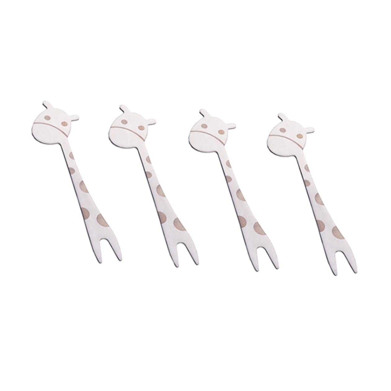 COLLBATH 4pcs Fruit Fork for Party Stainless Fork Fruit Fork for Cute Fruit Fork Stainless Steel Fruit Fork Cartoon Fruit Fork