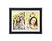 Philip Whitney Matte Black Wooden Dual Opening 4x6 Matted Picture Frame