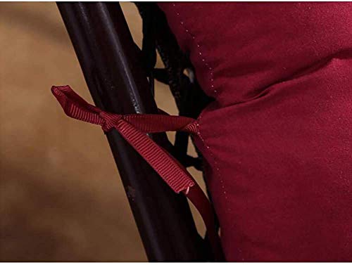 Image of PumPum Super Comfy Long Rocking Chair Cushion /Bench Back Seat Pad - Cotton, Handmade Quilts,(18x48 Inch,Maroon)