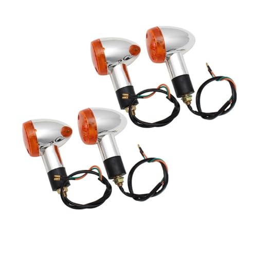 Clignotants moto universels 10mm à haute visibilité avant arrière pour route et custom 4 pièces