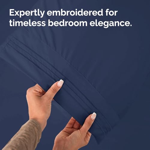 Queen Pillow Cases Set of 6 - Ultra Soft Pillowcase Covers - Navy Blue by CGK Unlimited - Used condition - Image 6