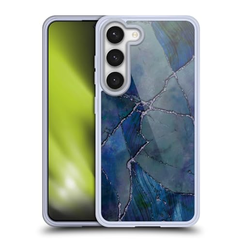 Funda gel Samsung S23 5G carcasa silicona flexible azul mármol