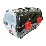 Furacão Pet Luxo Caixa de Transporte, Preto/Vermelho, 2