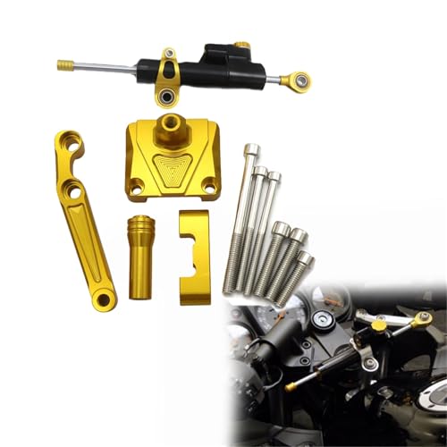 Kit amortisseur de direction reglable or pour moto Kawasaki Ninja 250 2008-2012