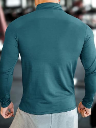Image of EYEBOGLER Men's Solid Polo Neck Full Sleeve T-Shirt, Casual Gym Wear Regular Fit T-Shirt for Men