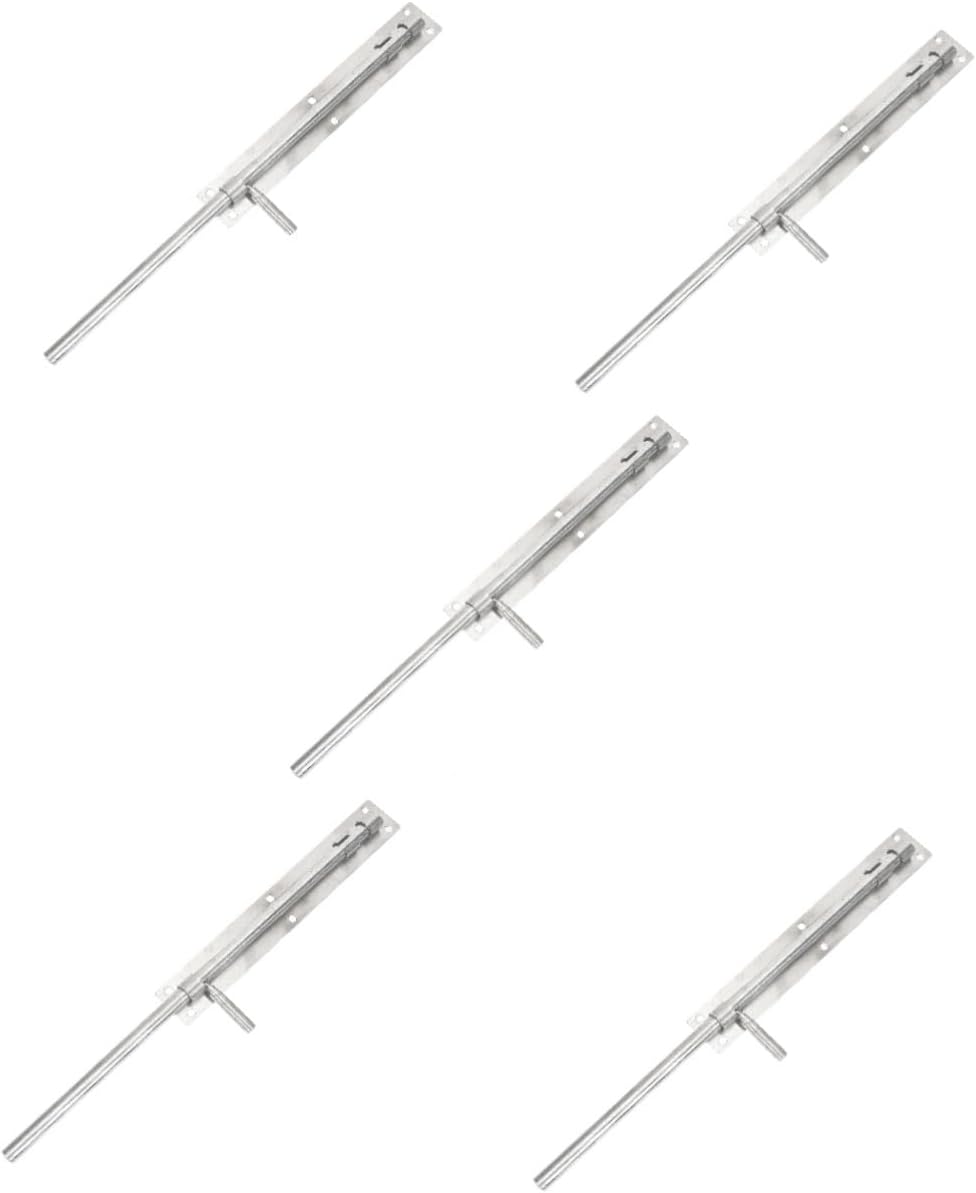NUOBESTY 5pcs Heavy Duty Sliding Lock Door Bolt Latch Bolt for Outdoor Gates Sheds and Barn Doors Easy to Install Versatile Direction Mounting