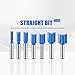 Boxonly 7 PCS Straight Cut Router Bit Set Milling Cutter Cutting 8mm Shank,6mm 8mm 10mm 12mm 14mm 18mm 20mm Cut Diameter Woodworking Straight Cutting Trimming Cutter Double Flute Grooving Bits