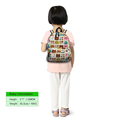 Zicac Children's Cute Canvas Backpacks Mini Rucksack Bag (M, Beige) #TOP6