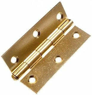 12 Pairs of Door Loose PIN Butt Hinges EB Brass Plated 87MM (3 1/2 inch)