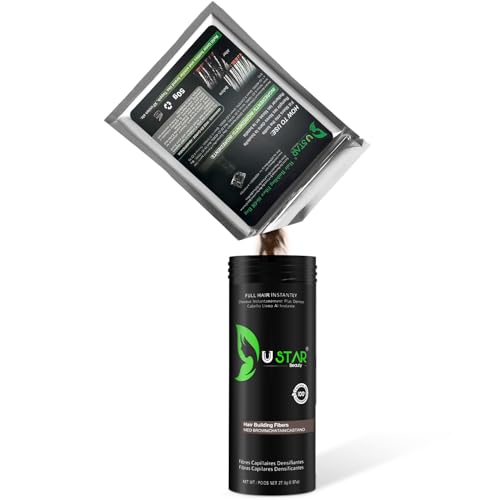 USTAR Hair Building Fibers Refill Bag 50 Gram (Medium Brown)