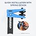 Zosgrew 4 PCS Car Brake Line Clamp, Leak-proof Brake Oil Line Plug Tool, Universal Brakes Line Plug Automatic Fluid Stop Clamp Set, for Most Cars (Blue)