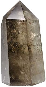 Miniatura 2 de Torre de cristal de Obelisco de Energía con punta de cristal de cuarzo ahumado natural de 4 pulgadas