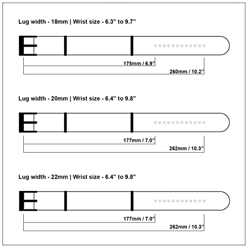 WAMD Zulu Nylon Watch Strap/Watch Band - 18mm, 20mm and 22mm Zulu Nylon Watch Strap - Multicolor Options