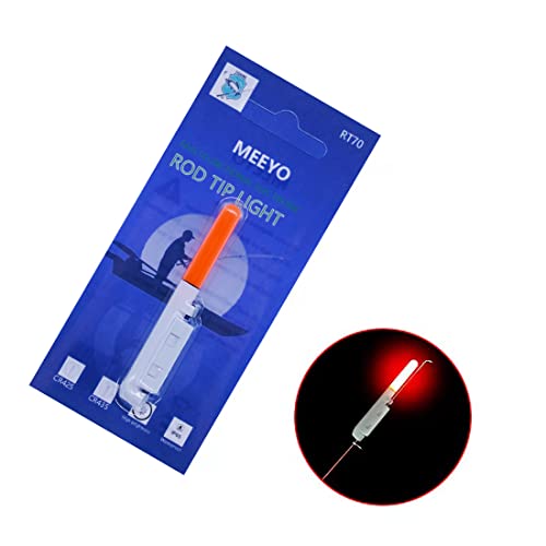 Meeyo Fishing Glow Sticks Led Night Fishing Strike Alert Glow Stick Bite Alarm, Battery Included 4 Pack #TOP1