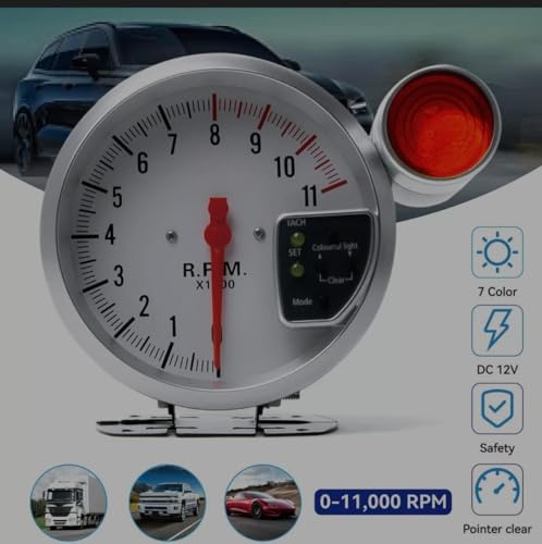 Image of AUTO MT WORKING RPM Tiger RPM Meter Speedometer Tacho Gauge