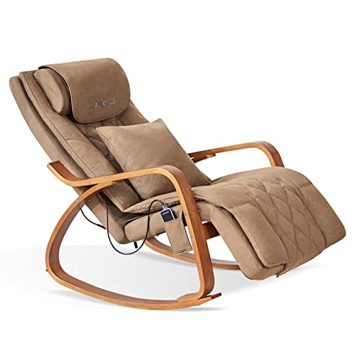 Preisvergleich Produktbild Asukale Massagesessel mit Wärmefunktion, Elektrisch Massagestuhl Ganzkörpermassage, Schaukelstuhl Geschenke mit Verstellbarer Fußstütze, Relaxsessel Belastbar bis 120 kg