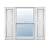 Mid America 00021463001 Standard Size Williamsburg Double Panel Shutter (Per Pair), 14 3/4"W x 63"H, White