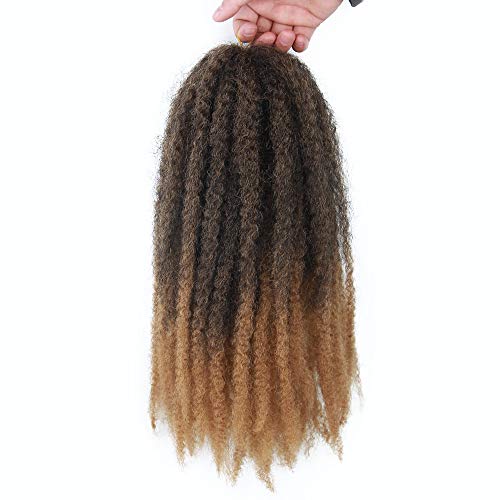 4 Packs Marley Hair Afro Kinky Curly Crochet Hair 18 Inch Long Marley