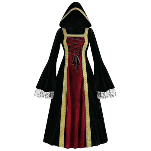 Robe médiévale femme Renaissance costume gothique pour déguisement carnaval maxi