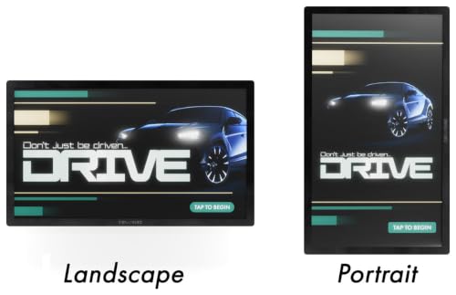 Image of Displays2go 32 inch Wall-Mounted Touch Screen Monitor - 1080p LCD Display with Android 11, 10pt PCAP Touch, WiFi /Bluetooth & Included Wall Mount (DH032TLB)