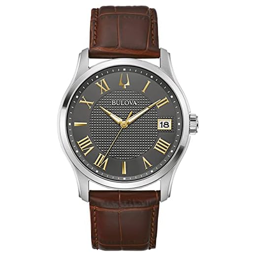 Bulova Reloj Analógico para Hombres de Cuarzo con Correa en Cuero 96B389