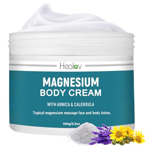 Magnesium Lotion – Pure Soothing Magnesium Cream for Relaxation, Better Sleep, Muscle Health, Leg & Joint Care – Topical Magnesium Lavender Butter for Sleep Aid – Non-Greasy, Safe, Easy to Use