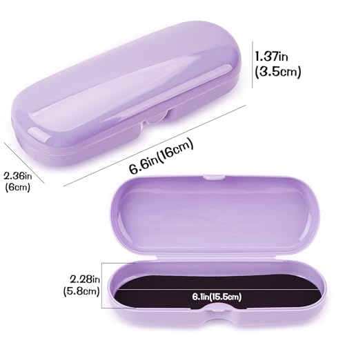 Image of 2 Pcs Plastic Eyeglasses Cases, Portable Transparent Eye Glasses