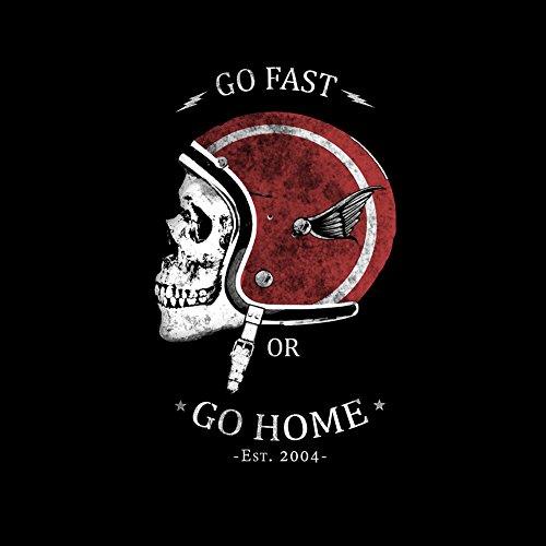 Makaya T-Shirt Moto Femme Tete de Mort Casque GO Fast Or GO Home Noir - Les Beatles, Paul McCartney, John Lennon, RIngo Starr, George Harrison Makaya T-Shirt Moto Femme Tete de Mort Casque GO Fast Or GO Home Noir – Image 3