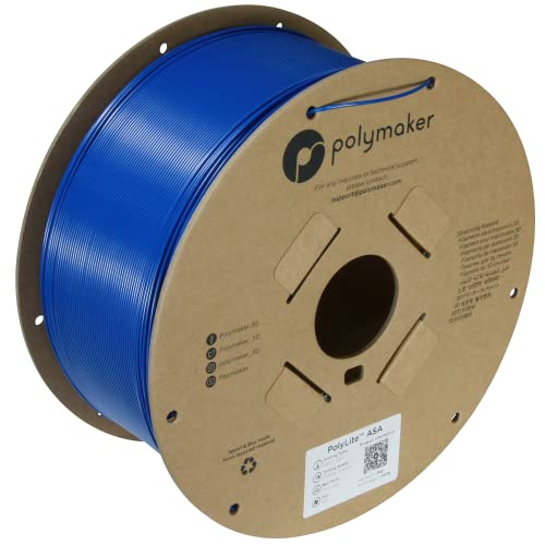 Image of Polymaker ASA Filament 1.75mm Blue, 3kg ASA 3D Printing Filament, Heat & Weather Resistant - ASA 3D Printer Filament Perfect for Printing Outdoor Functional Parts
