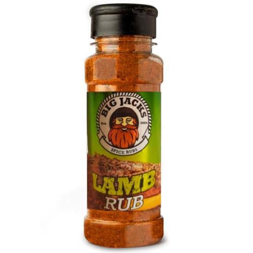 Big Jacks Lamb BBQ Rub - Aromatic Coriander, Spicy Chili Pepper & Cinnamon Blend for Grilled & Slow-Cooked Lamb - Premium Seasoning for Lamb Chops & Kebabs - Ideal gifts for dads 200ml