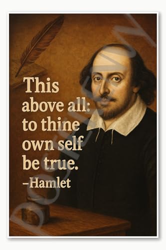 Shakespeare "To Thine Own Self Be True" Poster