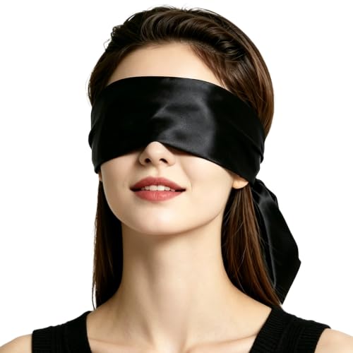 GROZOSS Satin Sleep Mask for Sleeping, 63" Long Adjustable Soft