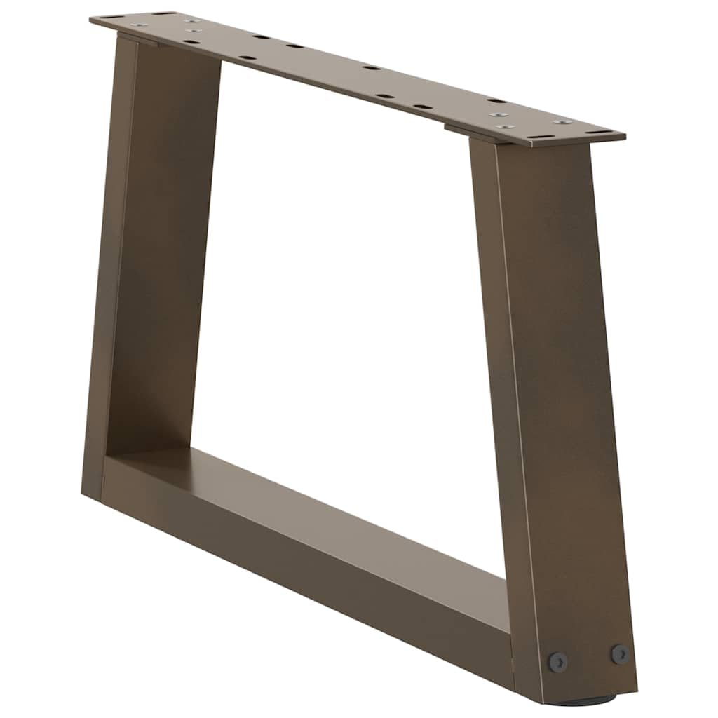 Set di 2 gambe per tavolo da caffè, a forma di V, 70 x (30-31,3 cm), struttura in acciaio, look industriale per tavolo da soggiorno