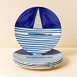 Décoration inspirée de la mer – Le design aux rayures bleues et aux détails artistiques évoque l'atmosphère de la côte amalfitaine et de la mer de Vitri sur la mer. Parfait pour apporter sur la table fraîcheur, vivacité et une touche de tradition italienne.