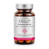 CELLIT Bromelina Forte Drenante per CELLULITE e Ritenzione Idrica Gambe, Drenaggio Liquidi, Microcircolo – con Centella, Ippocastano e Ananas in Pilloliera Vetro – 60 Compresse Vegane, Made in Italy