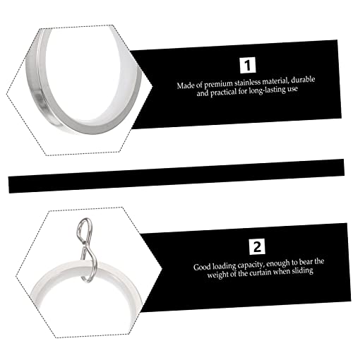 Ganchos para colgar cortinajes con anillos de fijación que evitan caídas y tirones 6