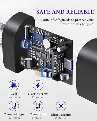 Image of 25W Charger with Type C to C Cable Compatible with Samsung Galaxy M06 /M05 /M16 /M15 /M36 /M35 /A16 /F06 /A36 /M14 /F14 /A14 /M34 /F34 /A34 /F35 /S25 /S24 /S23 /Tablet /Pad /Super Fast Charging Quick Charge /Black