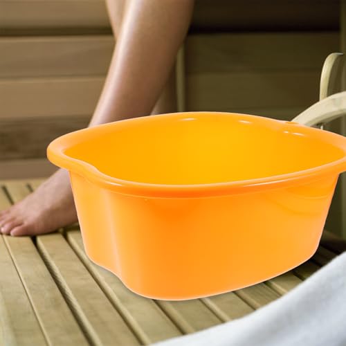 Balde de spa para pies con masaje y diseño convexo naranja miniatura 4
