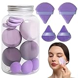 Set Spugne Per Frullatore Per Trucco, 14 Spugne Per Frullatore Morbide Di Bellezza, Frullat-ore Di Bellezza Per Miscelazione Fondotinta, Set Sp-ugne Per Trucco E Piumino Per Cipria, Spugnetta