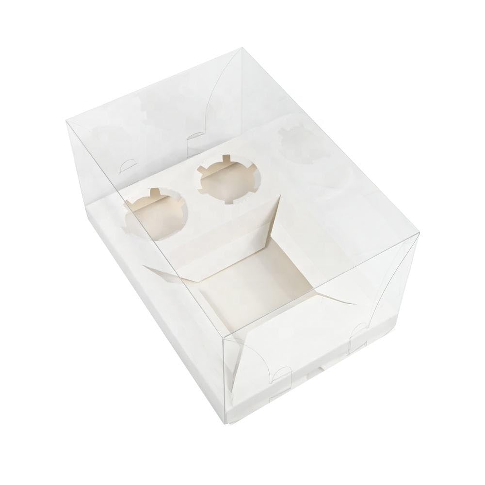 Cake N Bake Bento + Cupcake Boxes x 5 Boxes (Clear Top Bento + 2 Cupcake Holes)