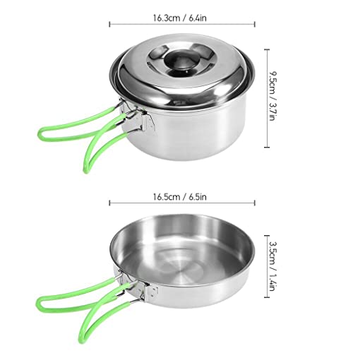 Batterie de cuisine pliable camping inox gain de place - 4