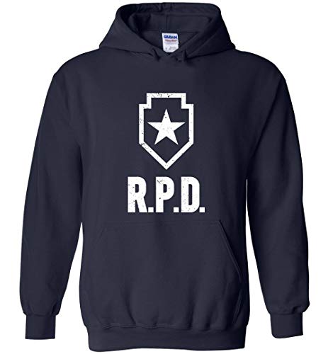 Absurd Ink R.P.D. Raccoon City Police Dept - Hoodie (Navy, XL)