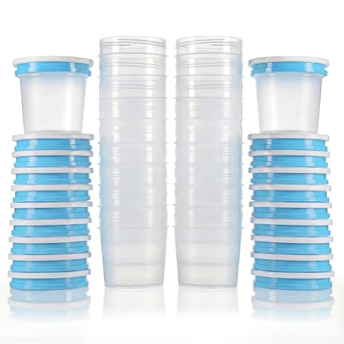 DEMORA Plastic Food Containers with Twist Top Lids