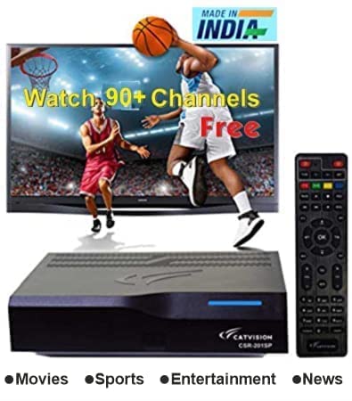 Catvision Doordarshan Freedish MPEG 2 Standard Definition Set Top Box for FreeDish 90+ Channels | BIS Approved