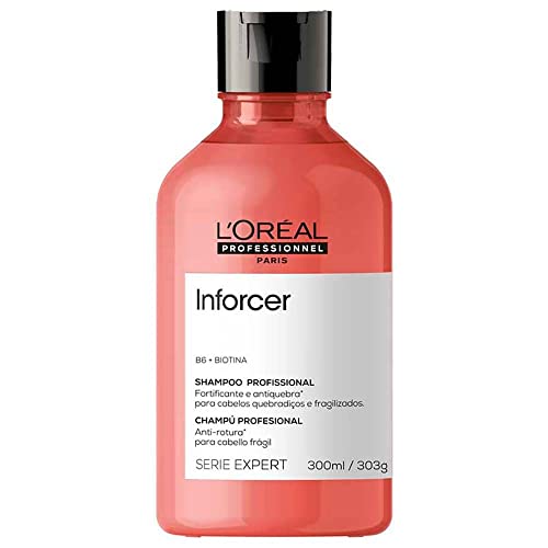 L'Oréal Professionnel Inforcer Shampoo Fortificante Antiqueda por Quebra, Crescimento Saudável Para Cabelos Frágeis e Quebradiços Com Biotina e Vitamina B6, 300ml