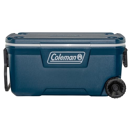 Coleman 100QT Xtreme Wheeled Cooler Box | For Camping, Beach, Picnic & Outdoor Use, Retains Ice for up to 5 Days | 94 L