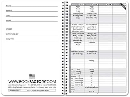 BookFactory Meal Planner Journal, 6" x 9" Wire-O, 106 Pages image 5