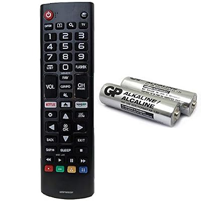 Universal AKB75095307 Replacement TV Remote for all LG TV 43LG5500 49UJ6500 32LJ550B 55LJ5500 55UJ6050 43UJ6200 43UJ6500 43UJ6560 49UJ6500 49UJ6560 55UJ6520 55UJ6540 55UJ6580 60UJ6540 with 2 Batteries